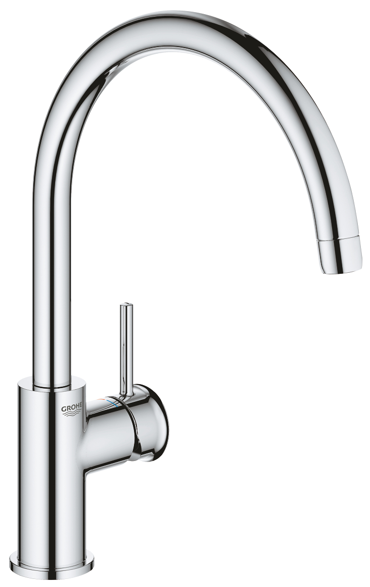 Grohe 31 535 001 BauClassic Смеситель для кухни 207 мм, ∩ излив