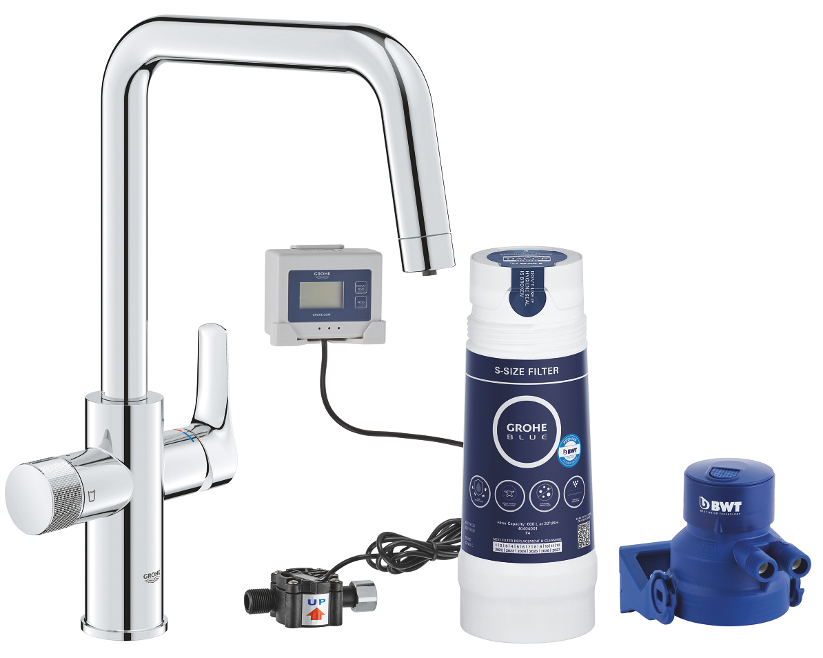 Grohe 30 548 000 Blue Pure Смеситель для кухни 237 мм, под питьевую воду, П излив + фильтр 40404001