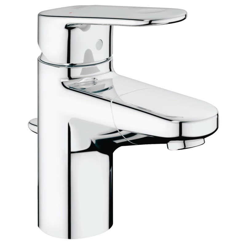 Grohe 33 155 002 Europlus Смеситель для раковины 76 мм, выдвижной излив, со сливным гарнитуром
