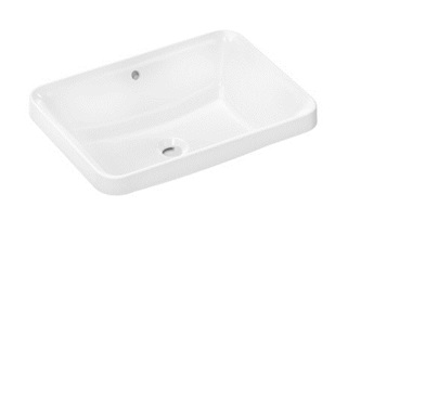 HG 60 158 450 Xuniva Q Раковина встраиваемая 550х400 с переливом, белый