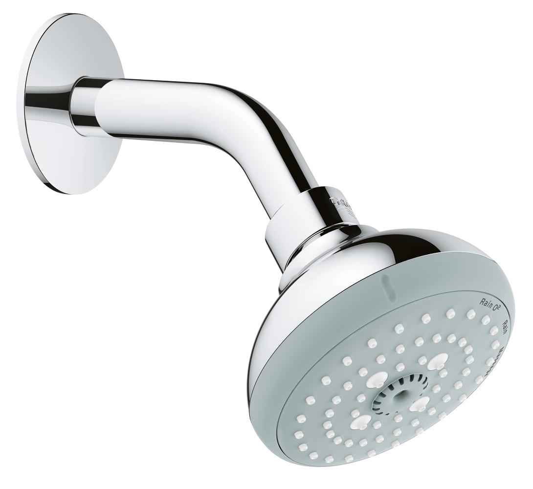 *СНЯТ*Grohe 26 088 000 New Tempesta Верхний душ Ø100 мм. 3 режима с боковым кронштейном, 1/2"
