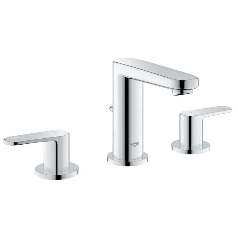 Grohe 20 301 000 Europlus Смеситель для раковины 109 мм, на 3 отв., Кер. 90°, со слив.г., Компл.