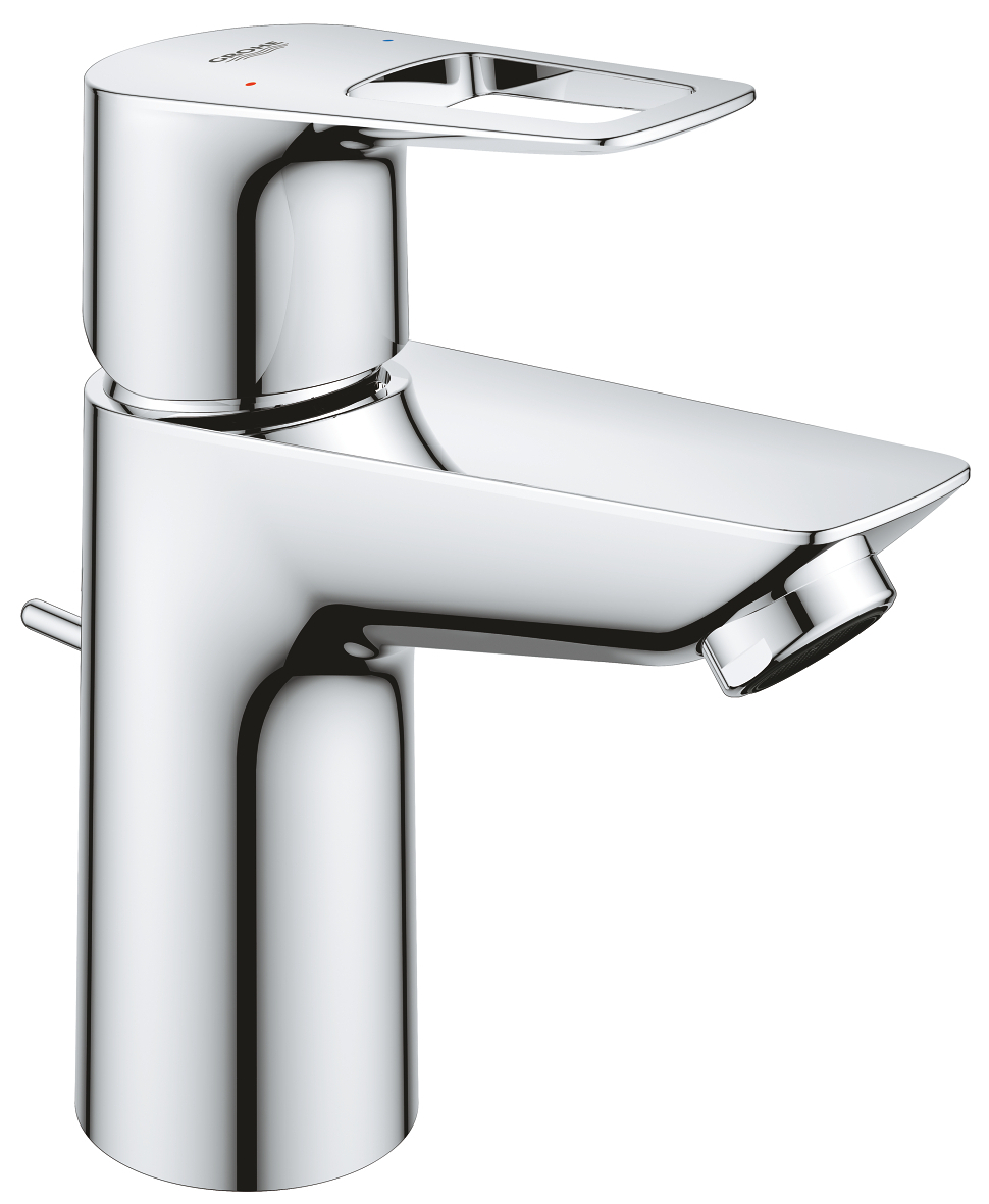 Grohe 23 877 001 BauLoop Смеситель для раковины 87 мм, со сливным гарнитуром, LowFlow 3,5 л/мин