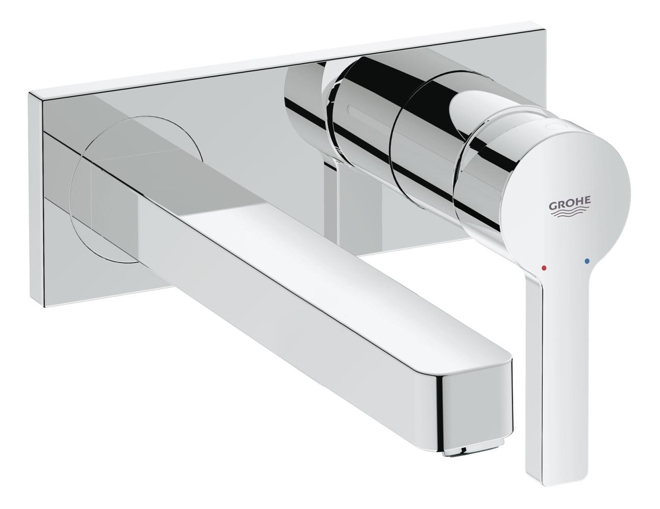 *СНЯТ*Grohe 23 444 000 Lineare Смеситель для раковины 215 мм, на 2 отв., настенный (внеш. монт.