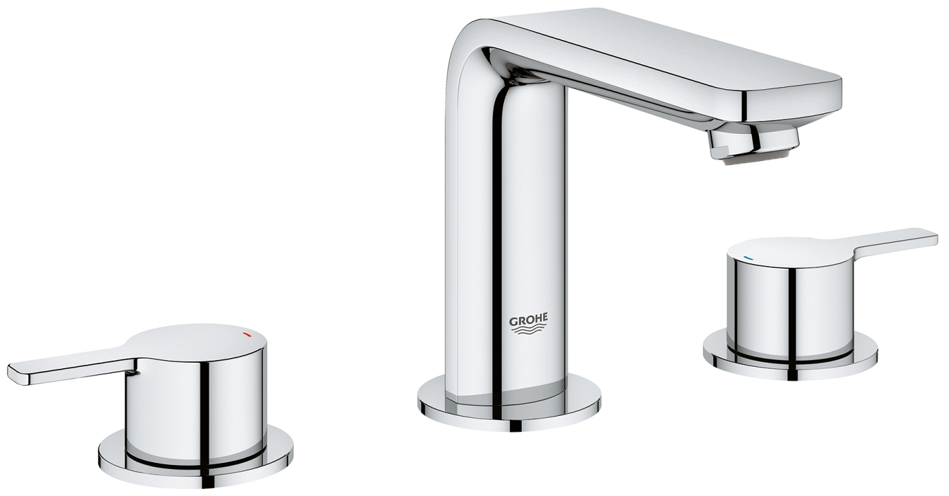 Grohe 20 304 001 Lineare Смеситель для раковины 106 мм, на 3 отв., Комплект, со сливным гарн.