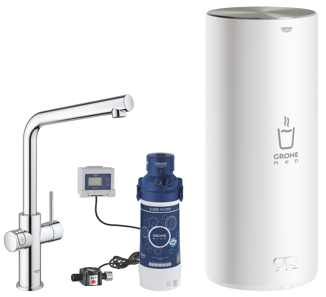 Grohe 30 325 001 GROHE Red Duo Смеситель для кухни 336 мм и бойлер L + фильтр S -Size