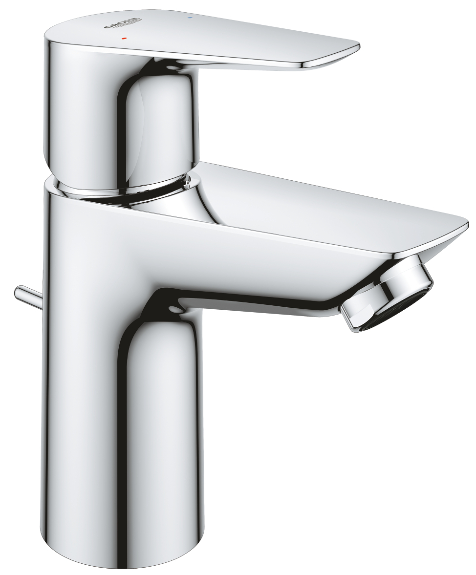 Grohe 23 894 001 BauEdge Смеситель для раковины 87 мм, со сливным гарнитуром, LowFlow 3,5 л/мин